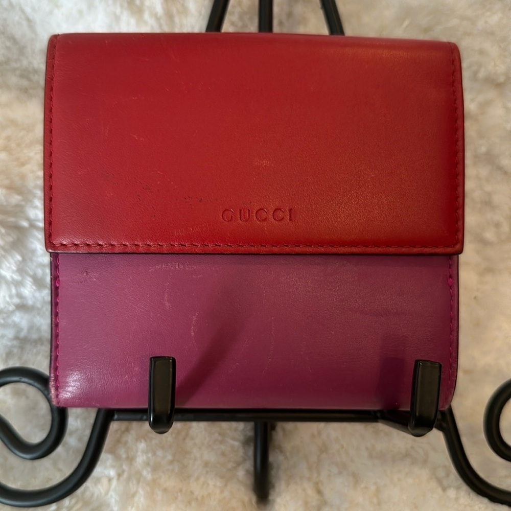 Gucci 2-Tone Pink & Red Wallet